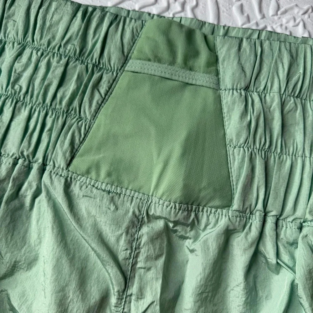 Free People FP Movement The Way Home Logo Shorts Mint Green S